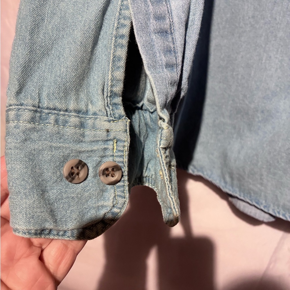 Men's Casual Blue Button Down Shirt XL vintage - Picture 4 of 12